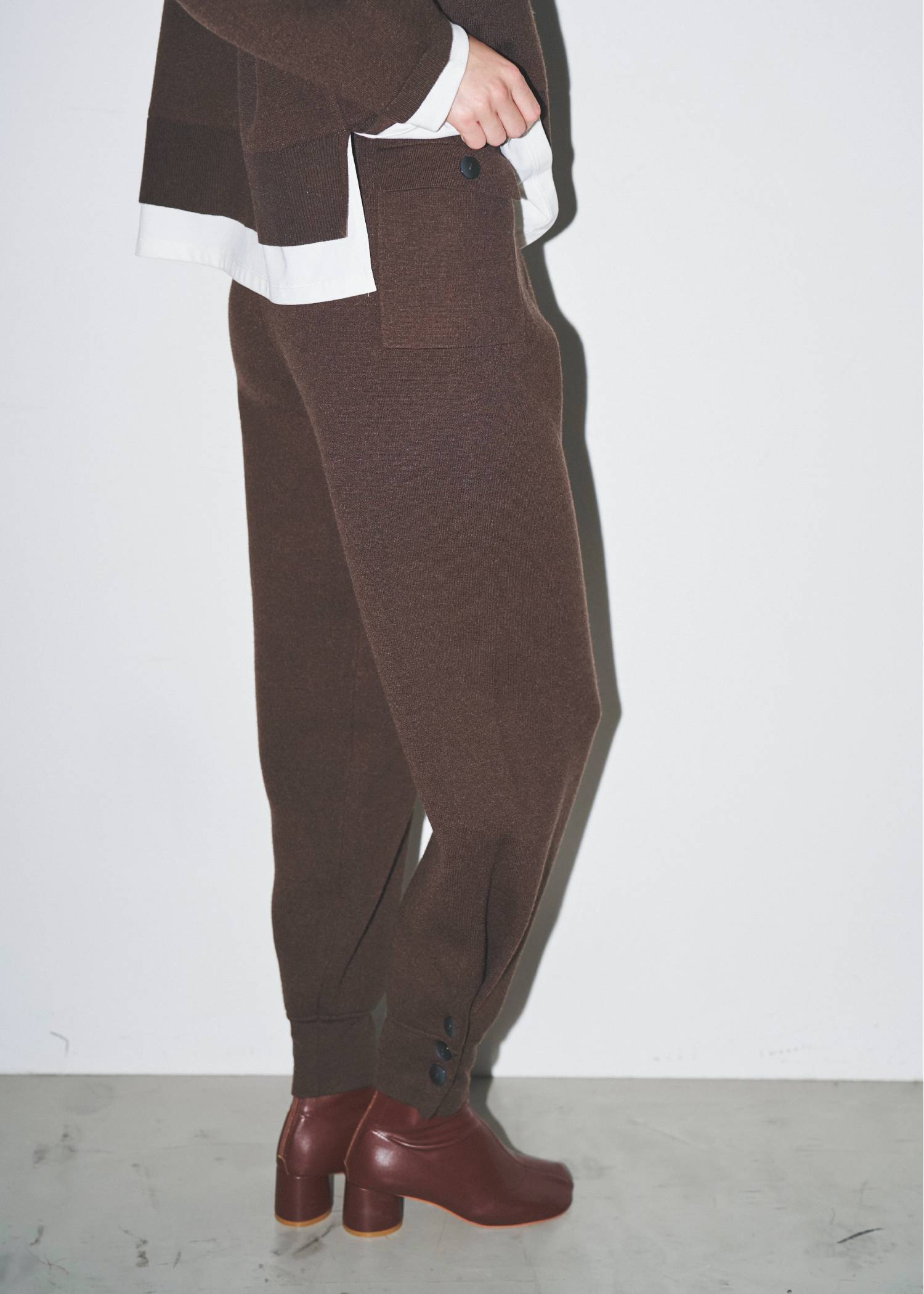 button cuffs convert hem jogger knit PT