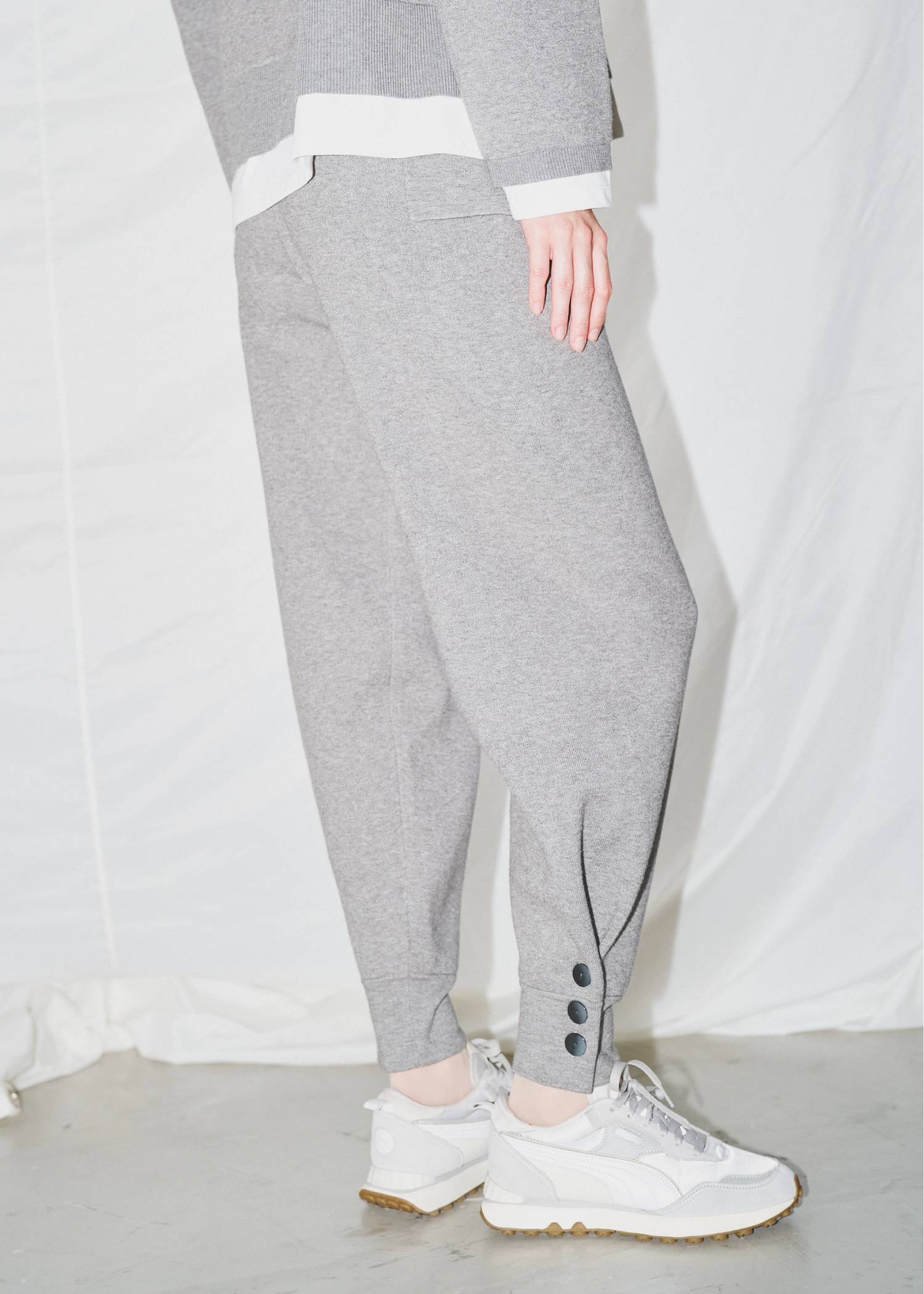 button cuffs convert hem jogger knit PT