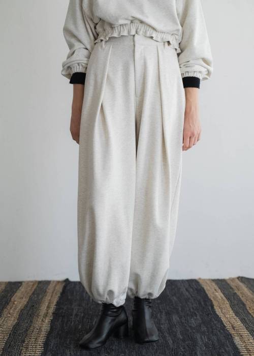 deep tuck drawstring hem sweat PT