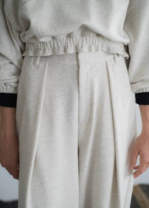 deep tuck drawstring hem sweat PT