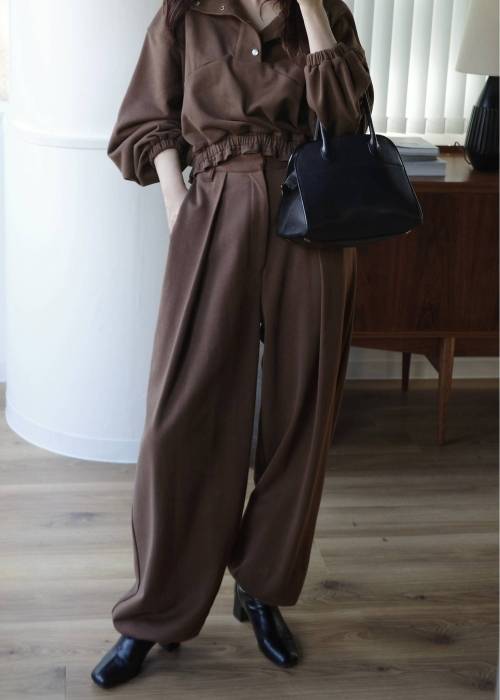 deep tuck drawstring hem sweat PT