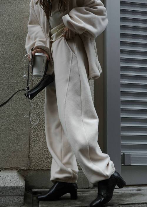 waist drawstring fleece PT