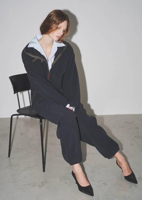 waist drawstring fleece PT