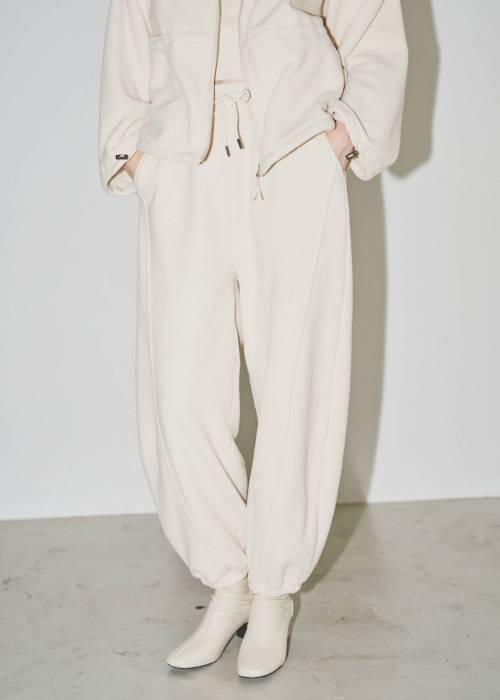 waist drawstring fleece PT