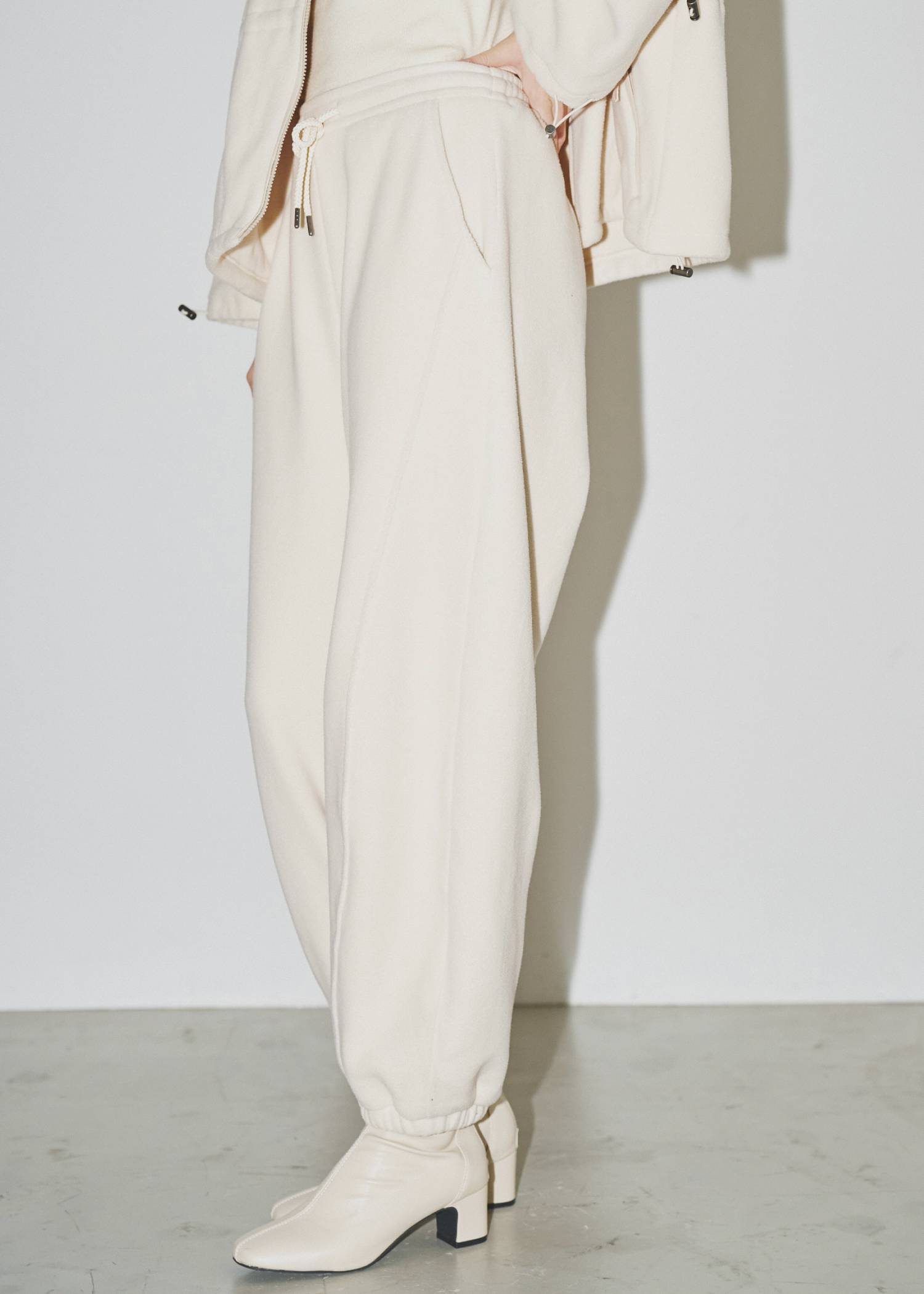 waist drawstring fleece PT
