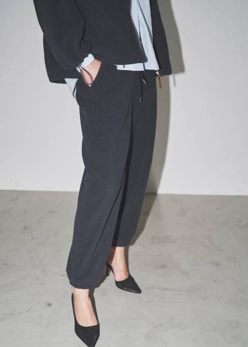 waist drawstring fleece PT