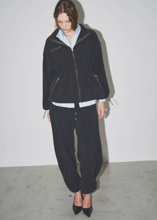 waist drawstring fleece PT
