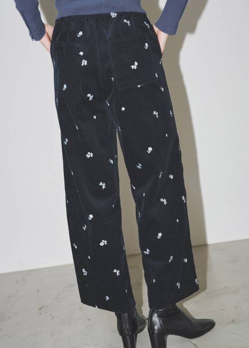 floral embroidery corduroy relax PT