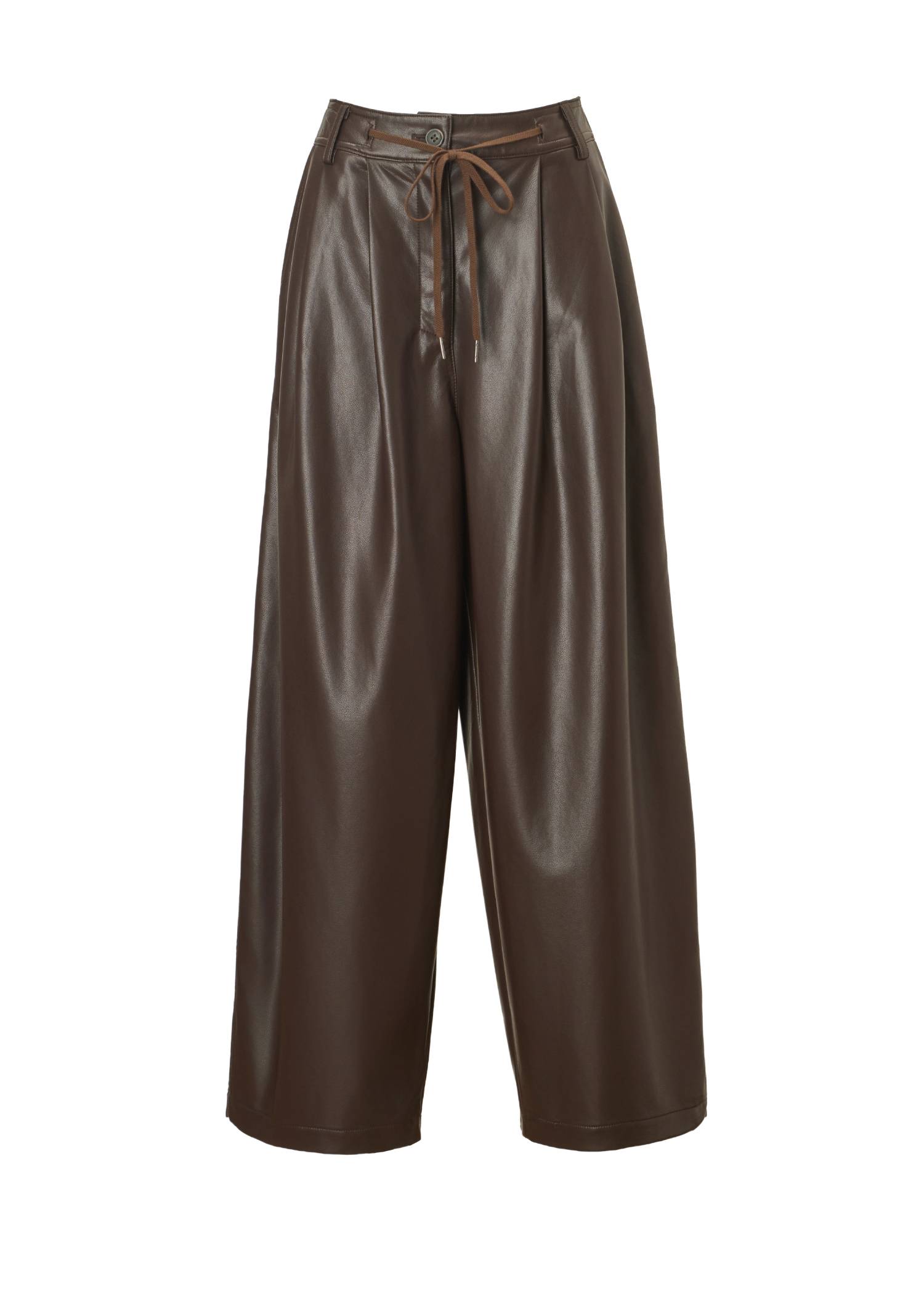 soft synthetic leather relaxed tuck PT