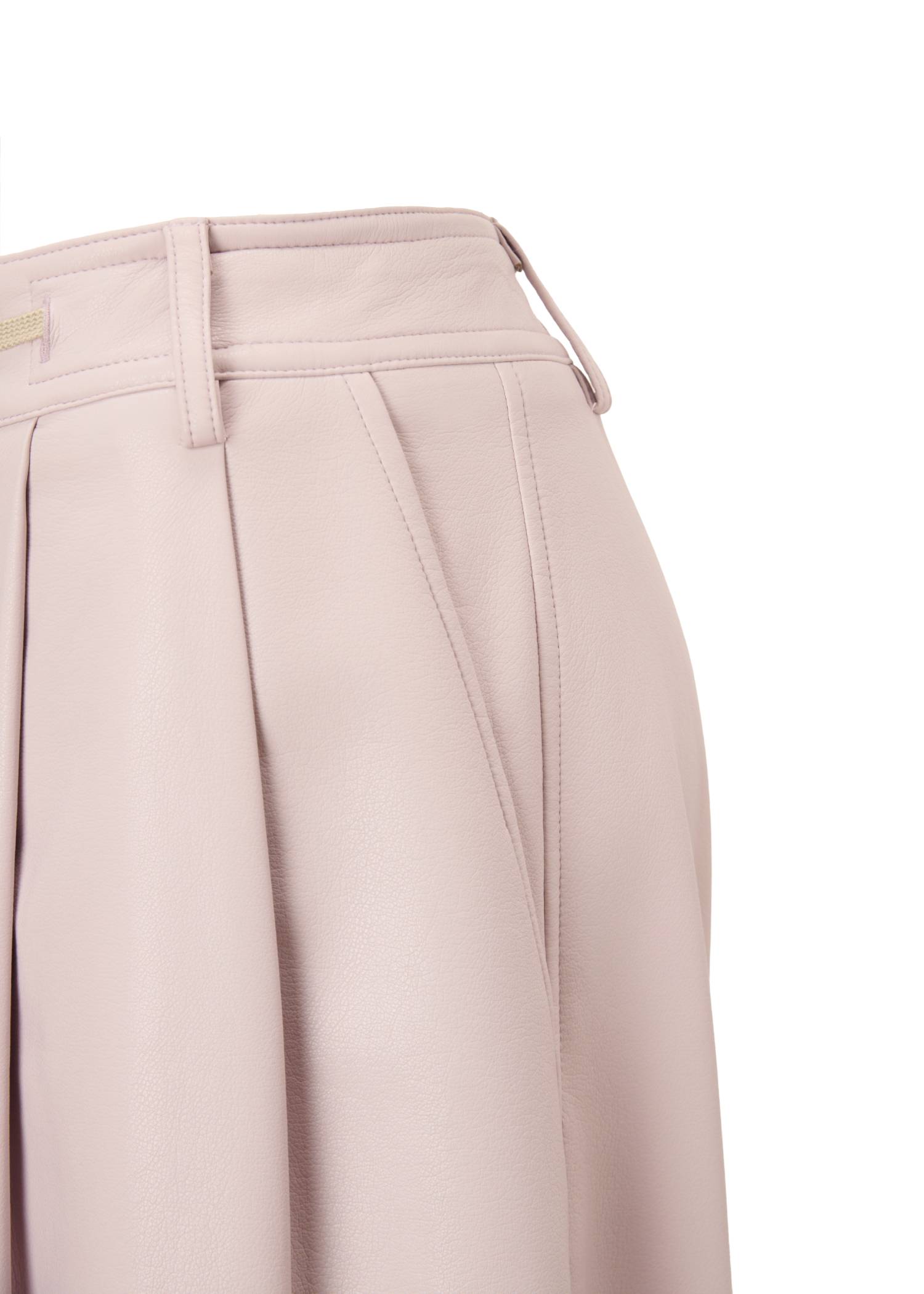 soft synthetic leather relaxed tuck PT