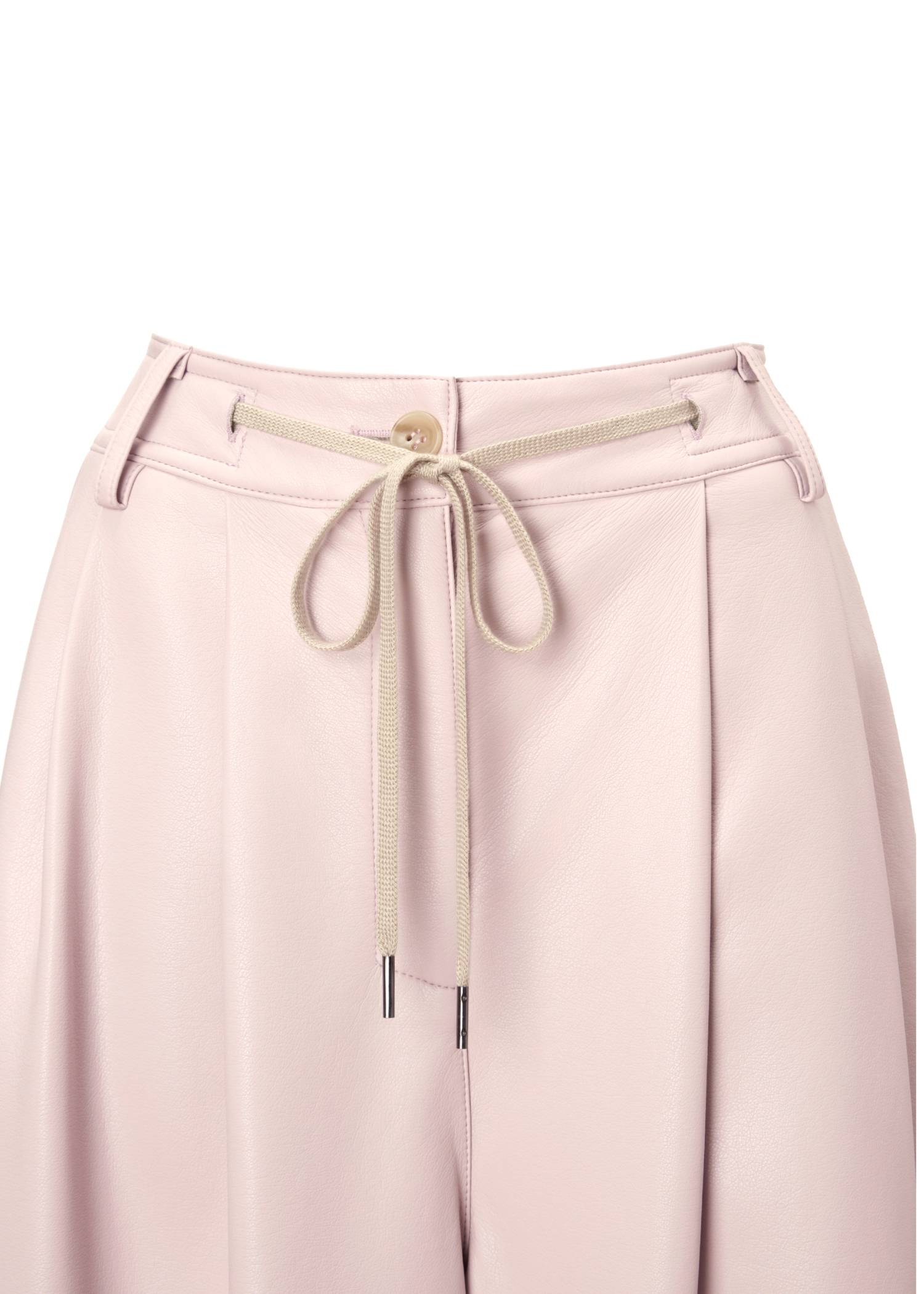 soft synthetic leather relaxed tuck PT