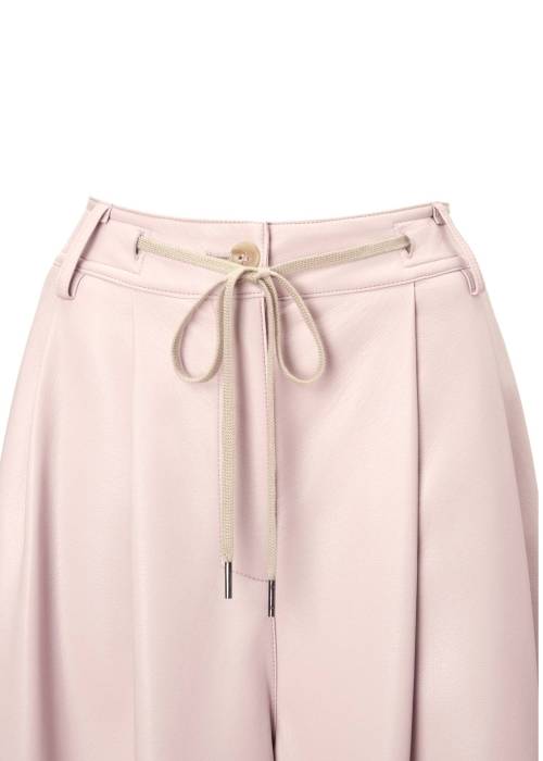 soft synthetic leather relaxed tuck PT
