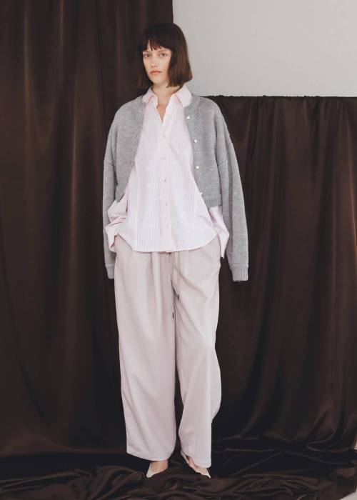 soft synthetic leather relaxed tuck PT
