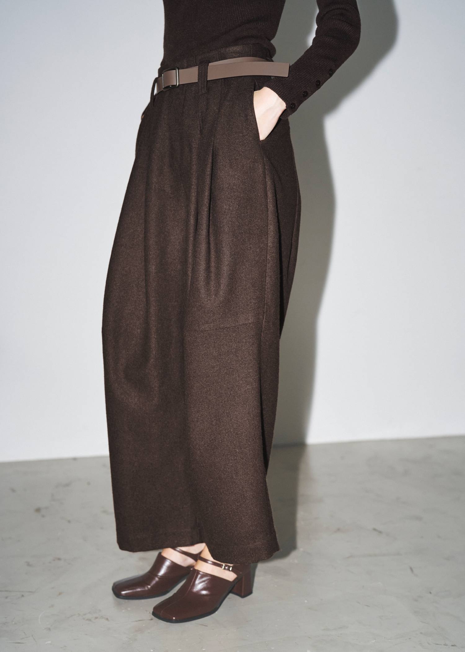 wool touch tuck wide PT