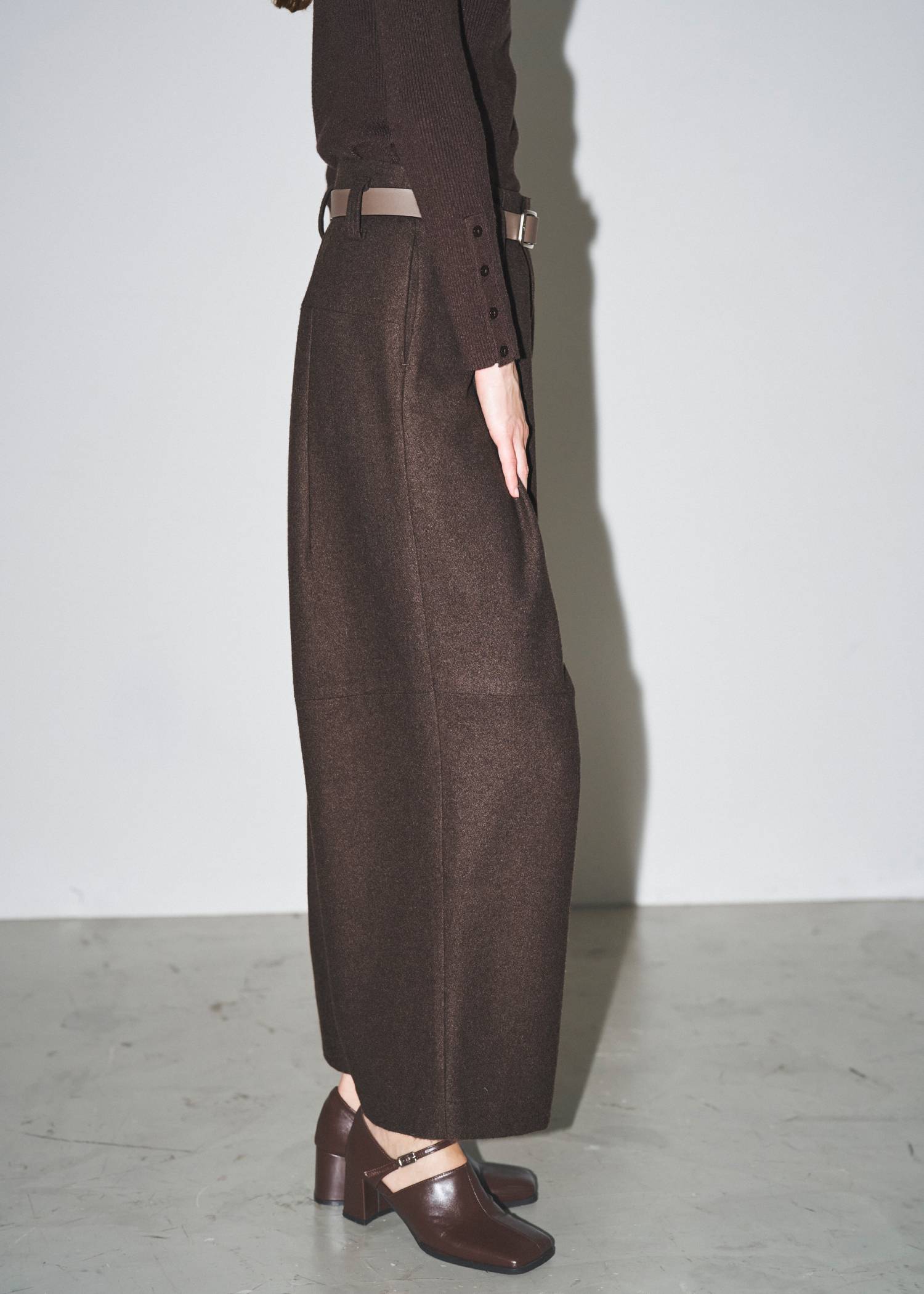 wool touch tuck wide PT