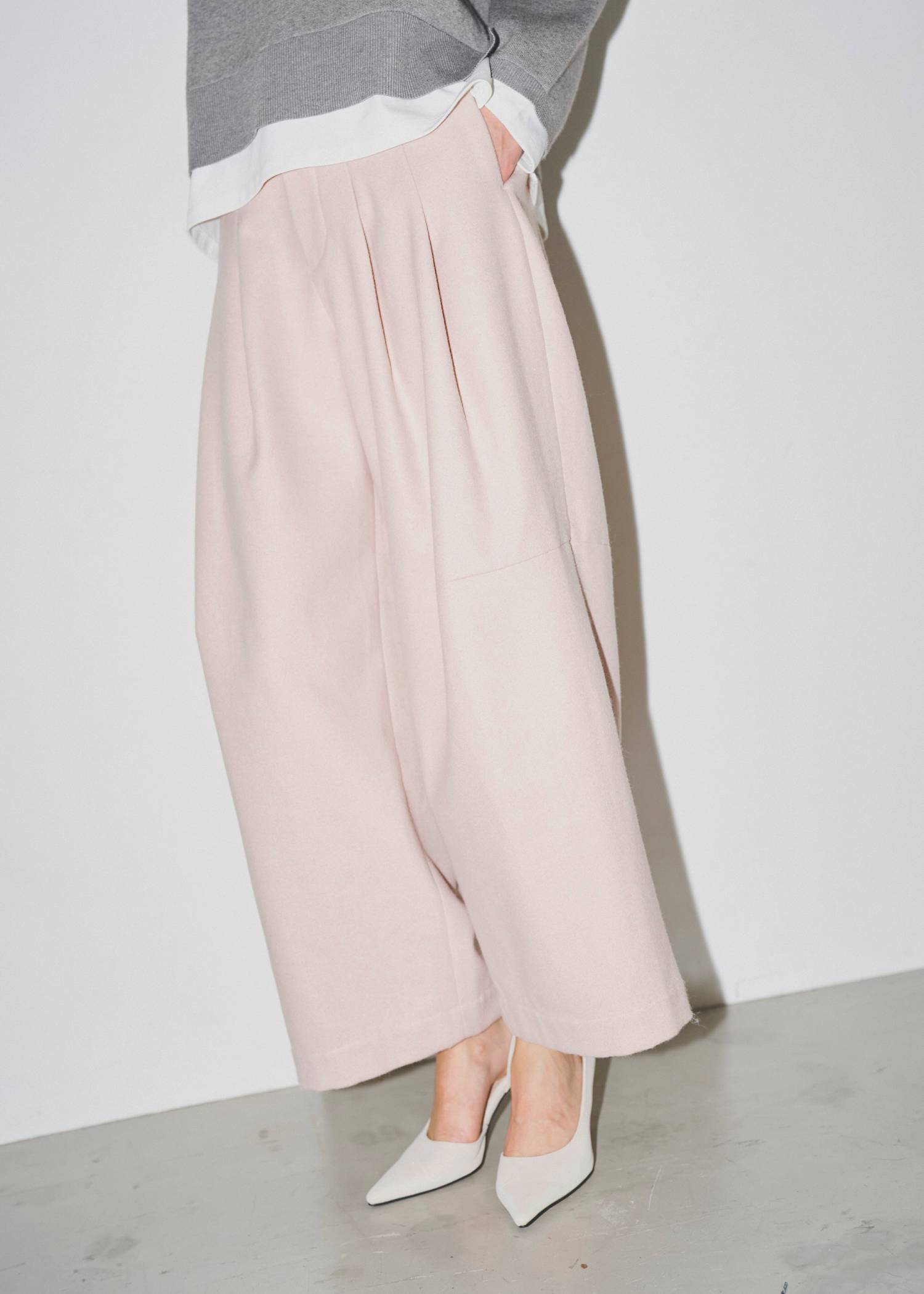 wool touch tuck wide PT