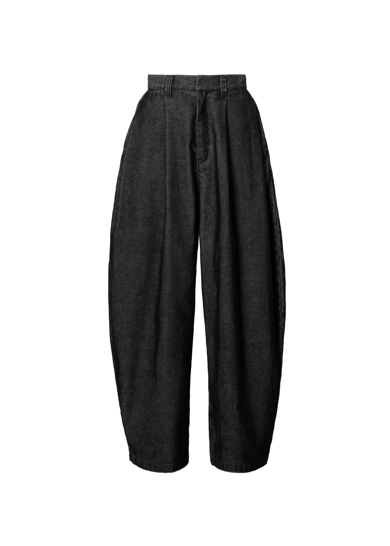 side tuck chemical wash corduroy curve PT
