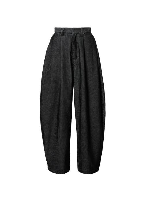 side tuck chemical wash corduroy curve PT