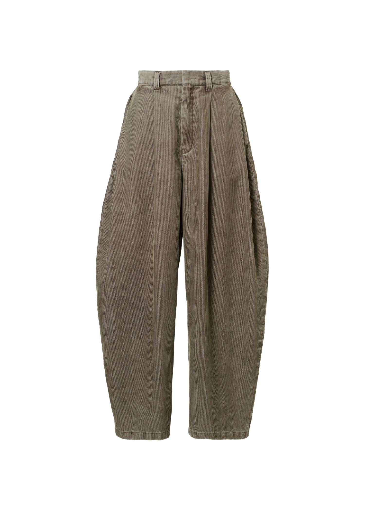 side tuck chemical wash corduroy curve PT