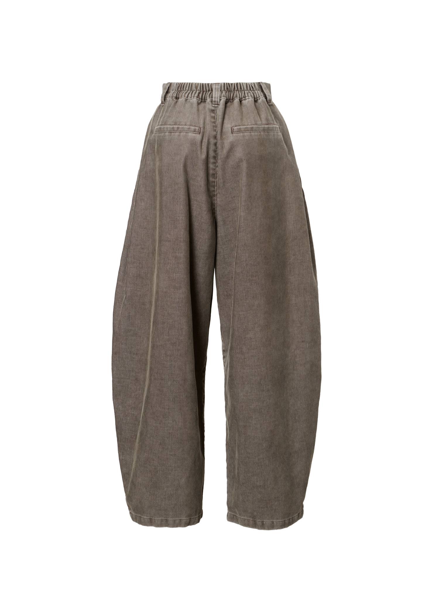 side tuck chemical wash corduroy curve PT