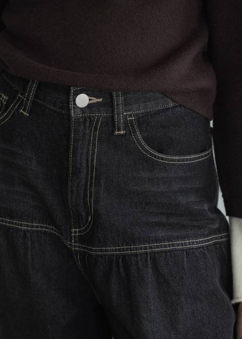 switching gather flare denim PT