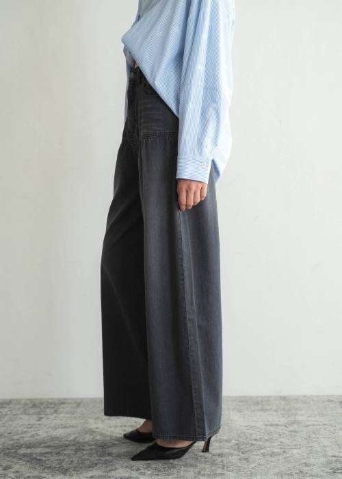 switching gather flare denim PT