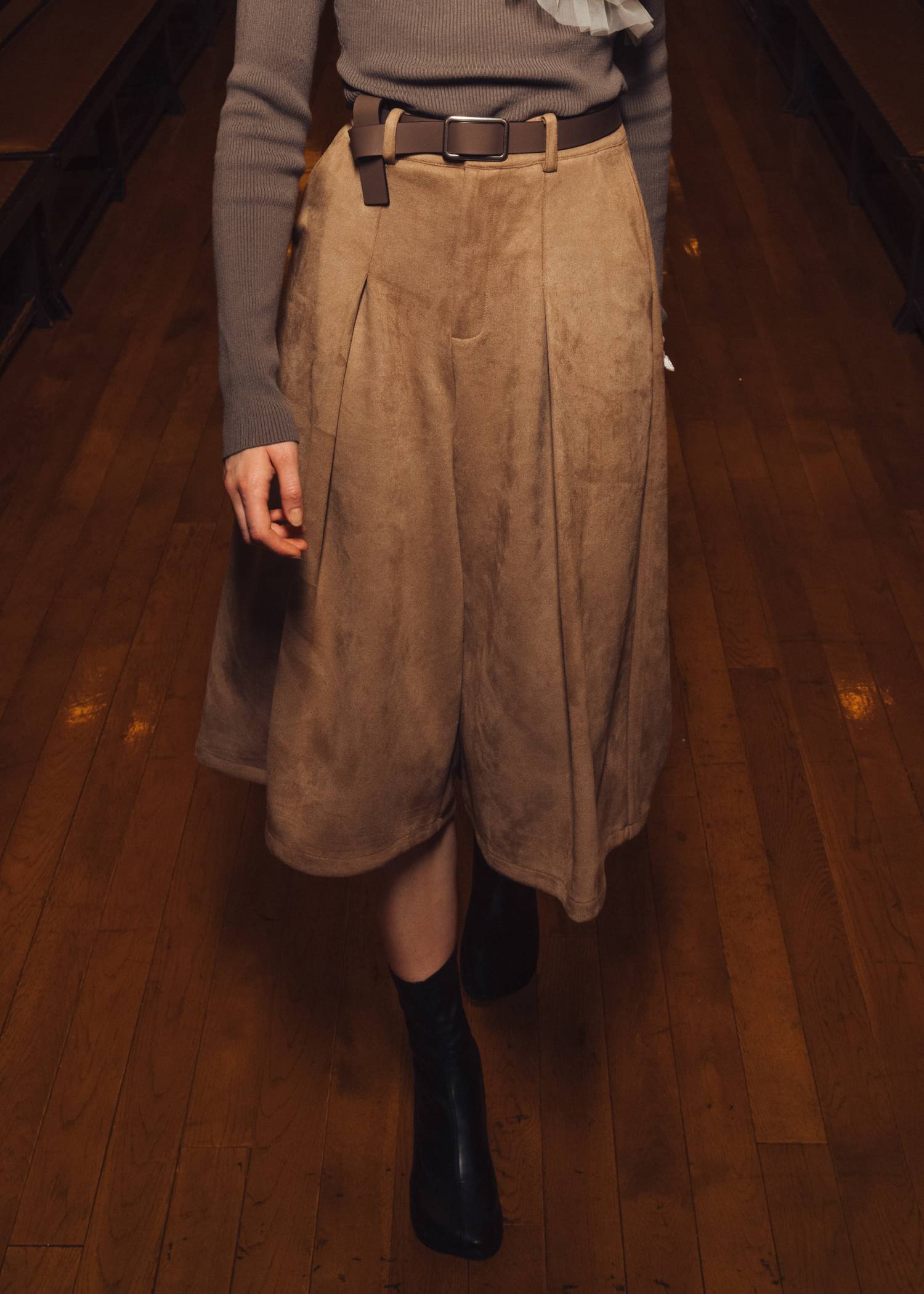 front tuck midi length flare PT