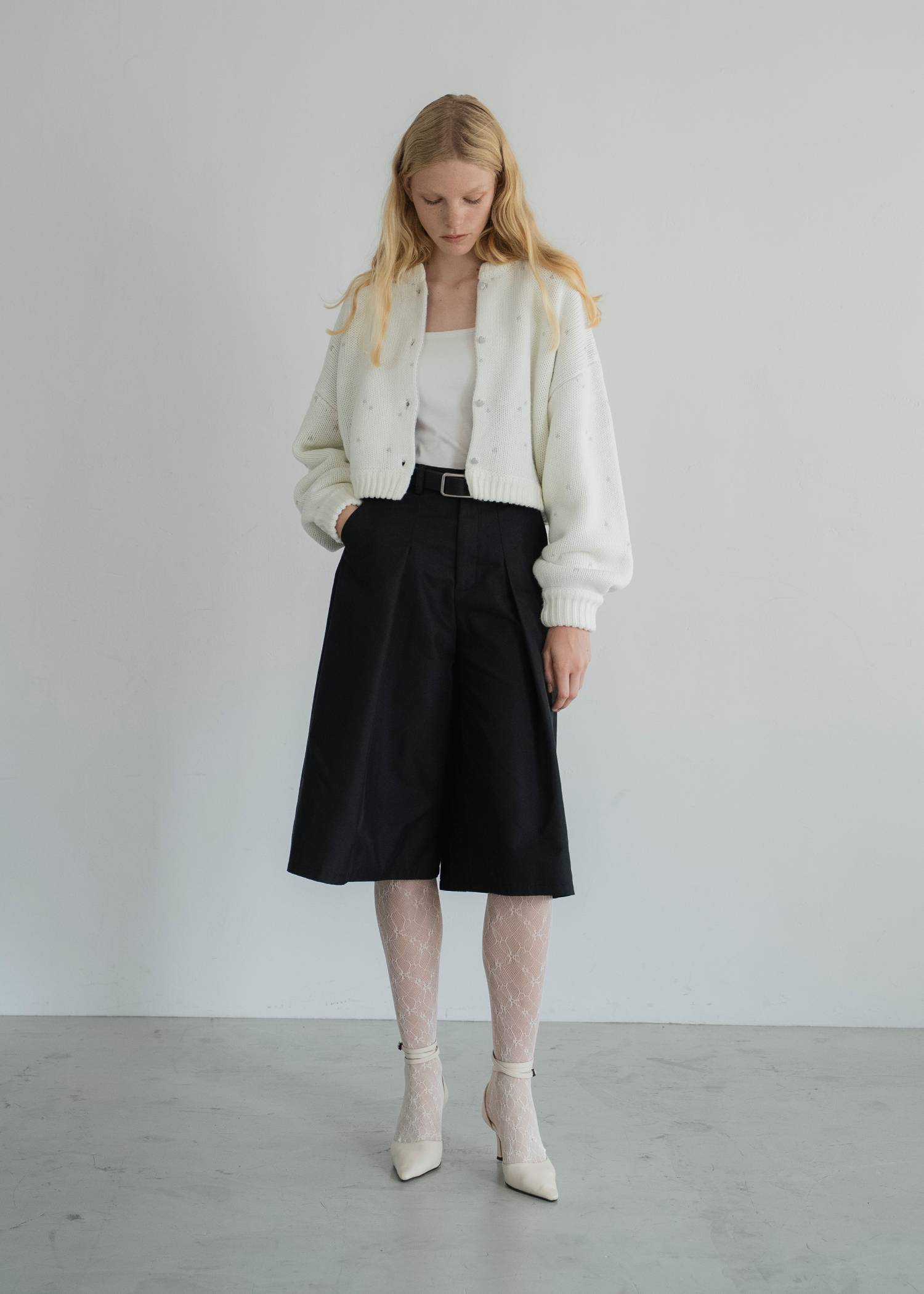 front tuck midi length flare PT