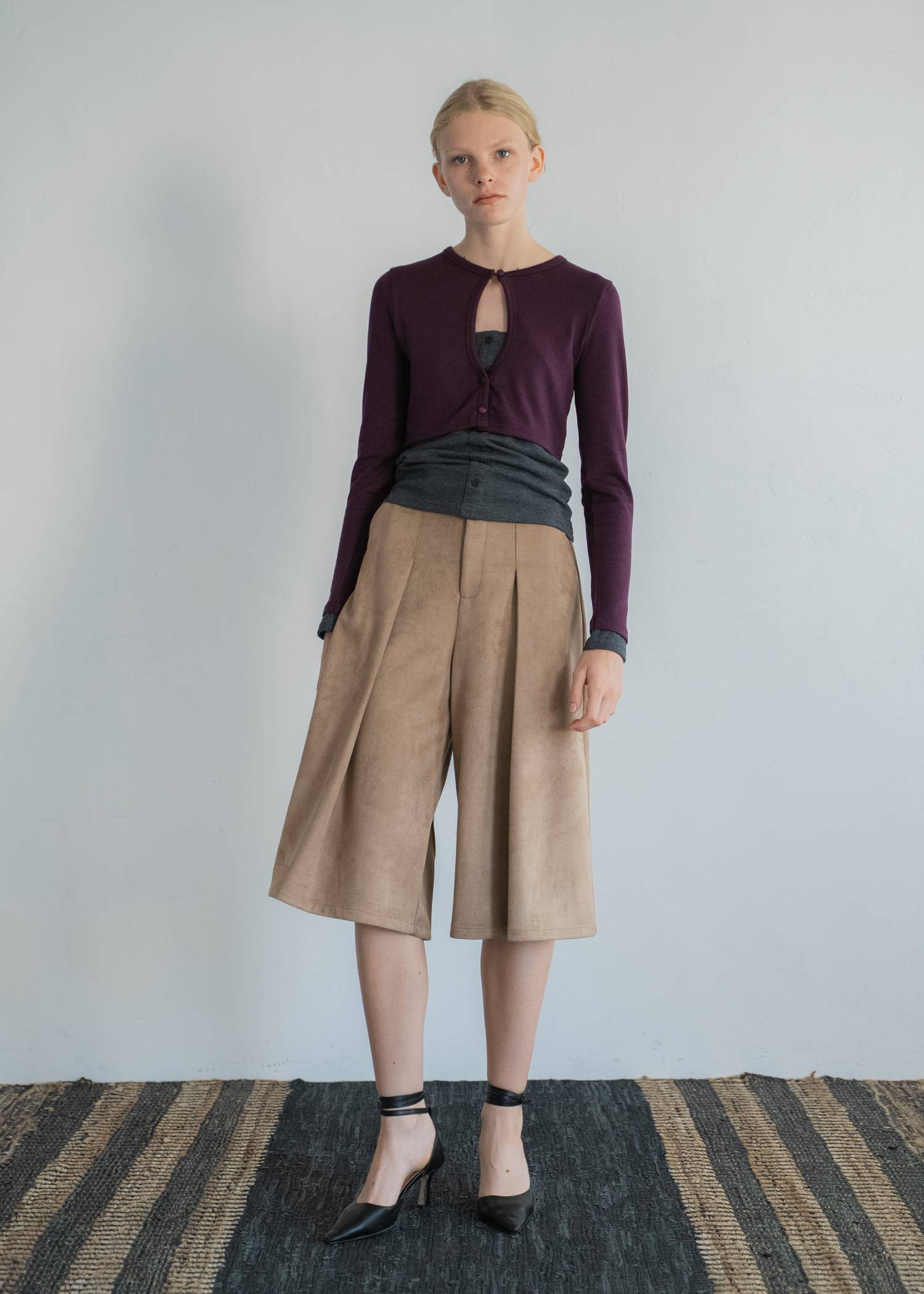 front tuck midi length flare PT