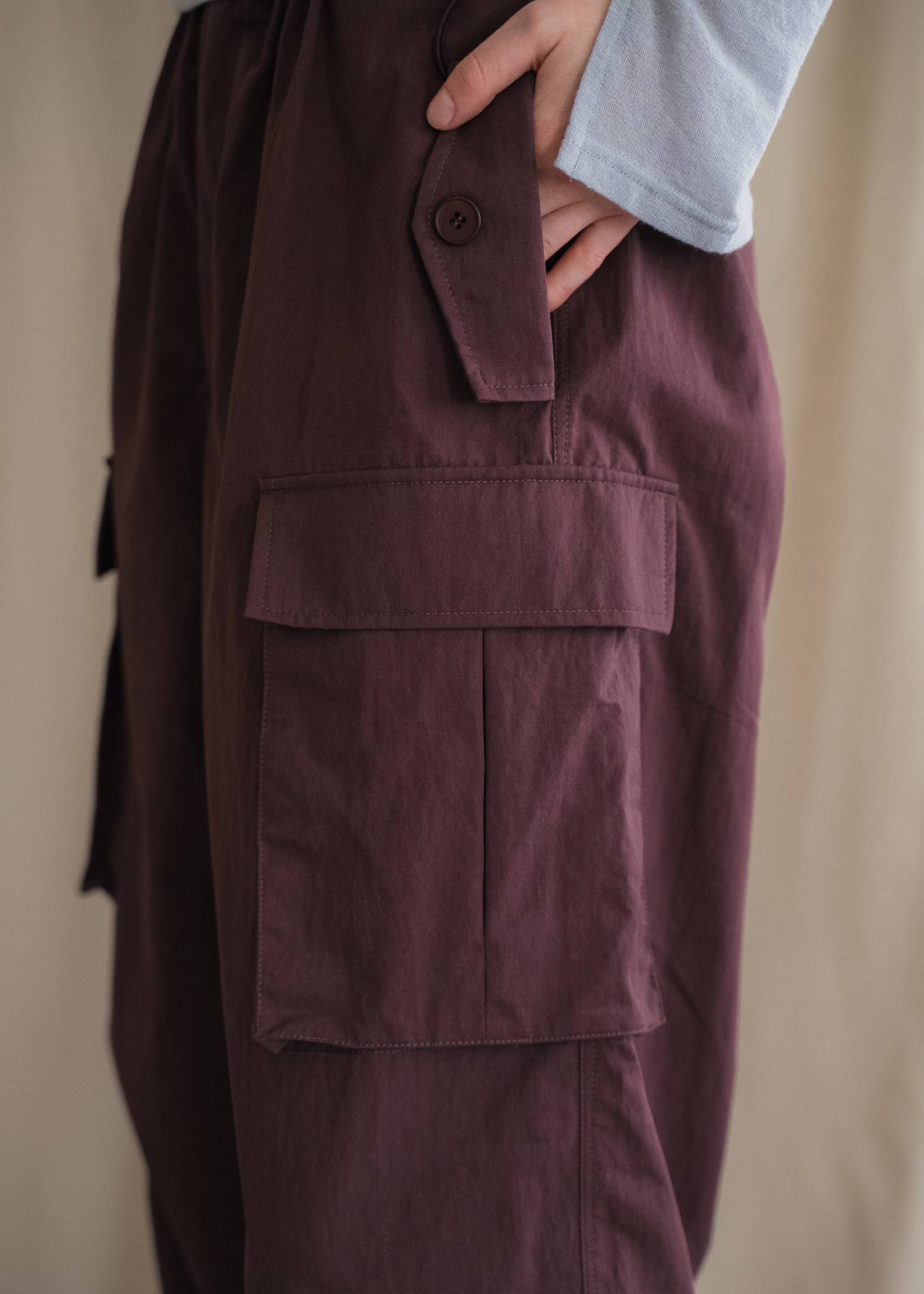 waist drawstring cargo pocket PT