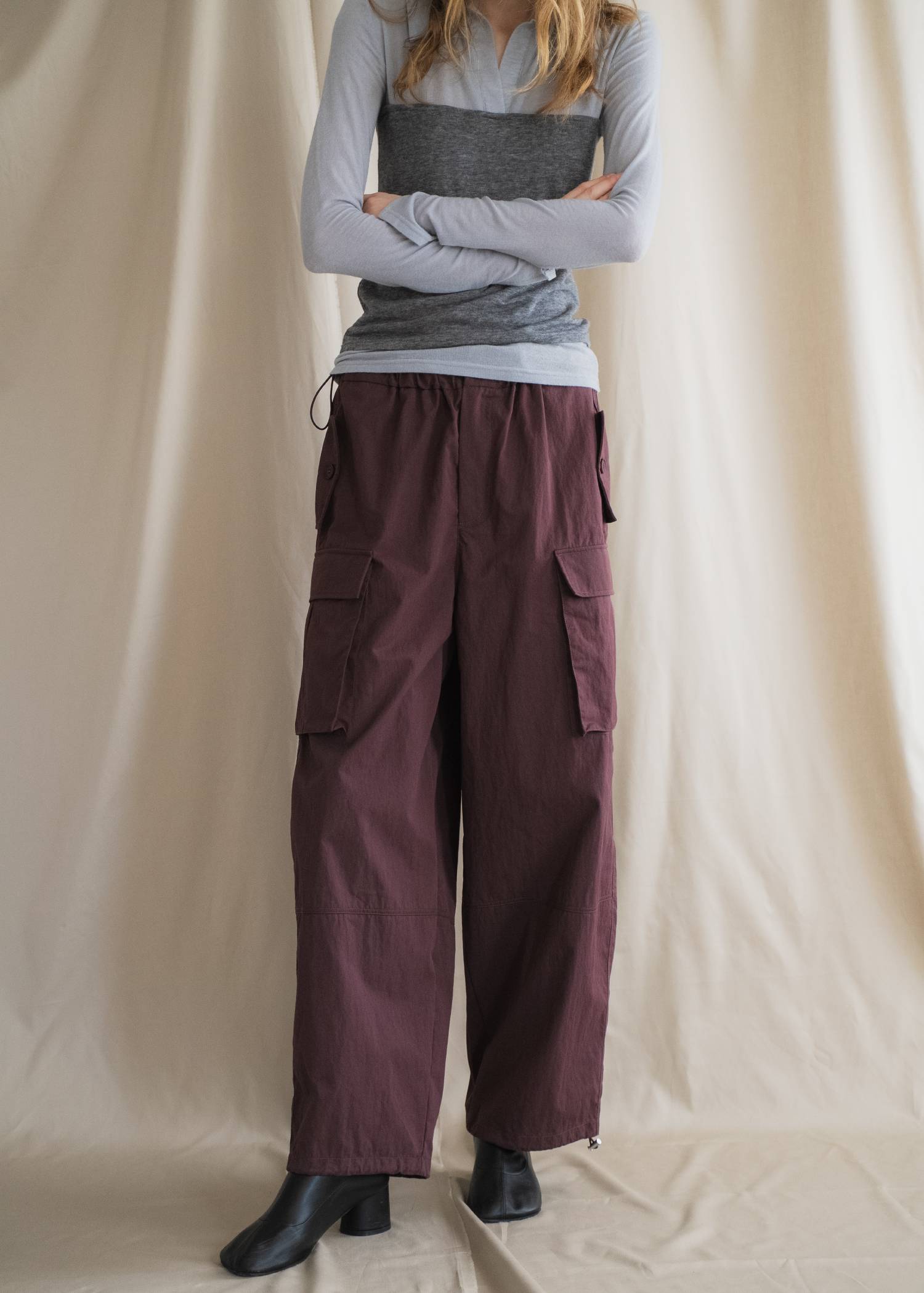 waist drawstring cargo pocket PT