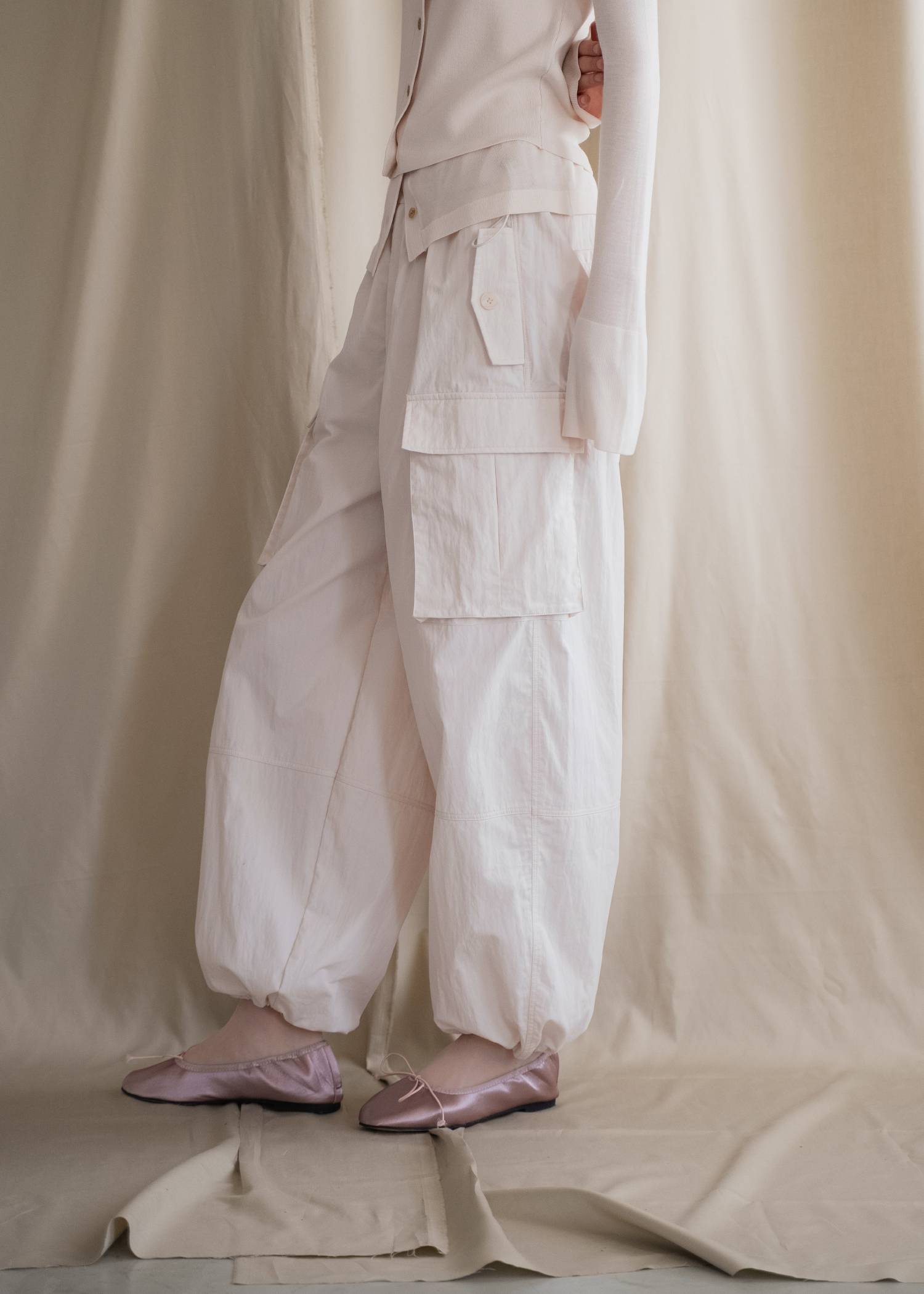 waist drawstring cargo pocket PT