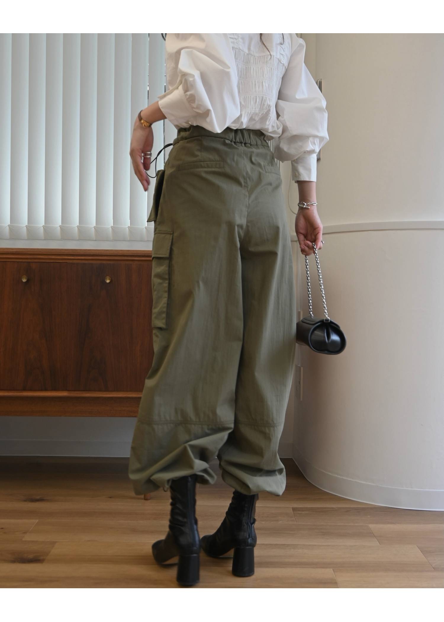 waist drawstring cargo pocket PT