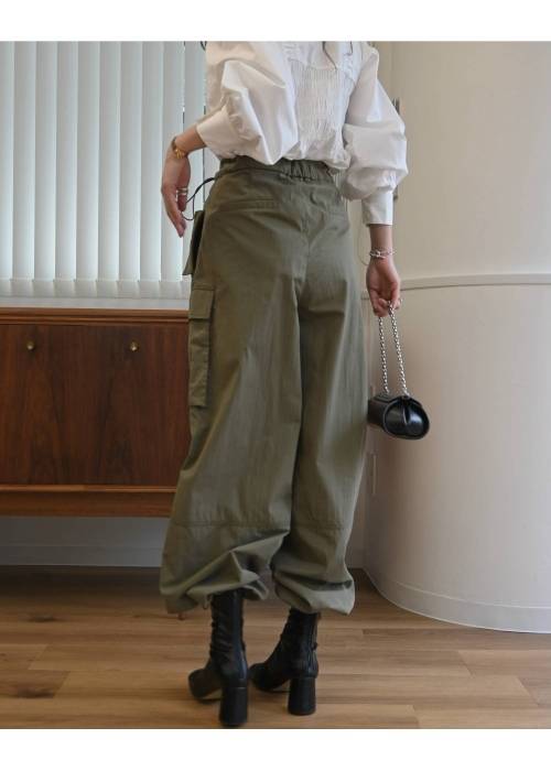waist drawstring cargo pocket PT
