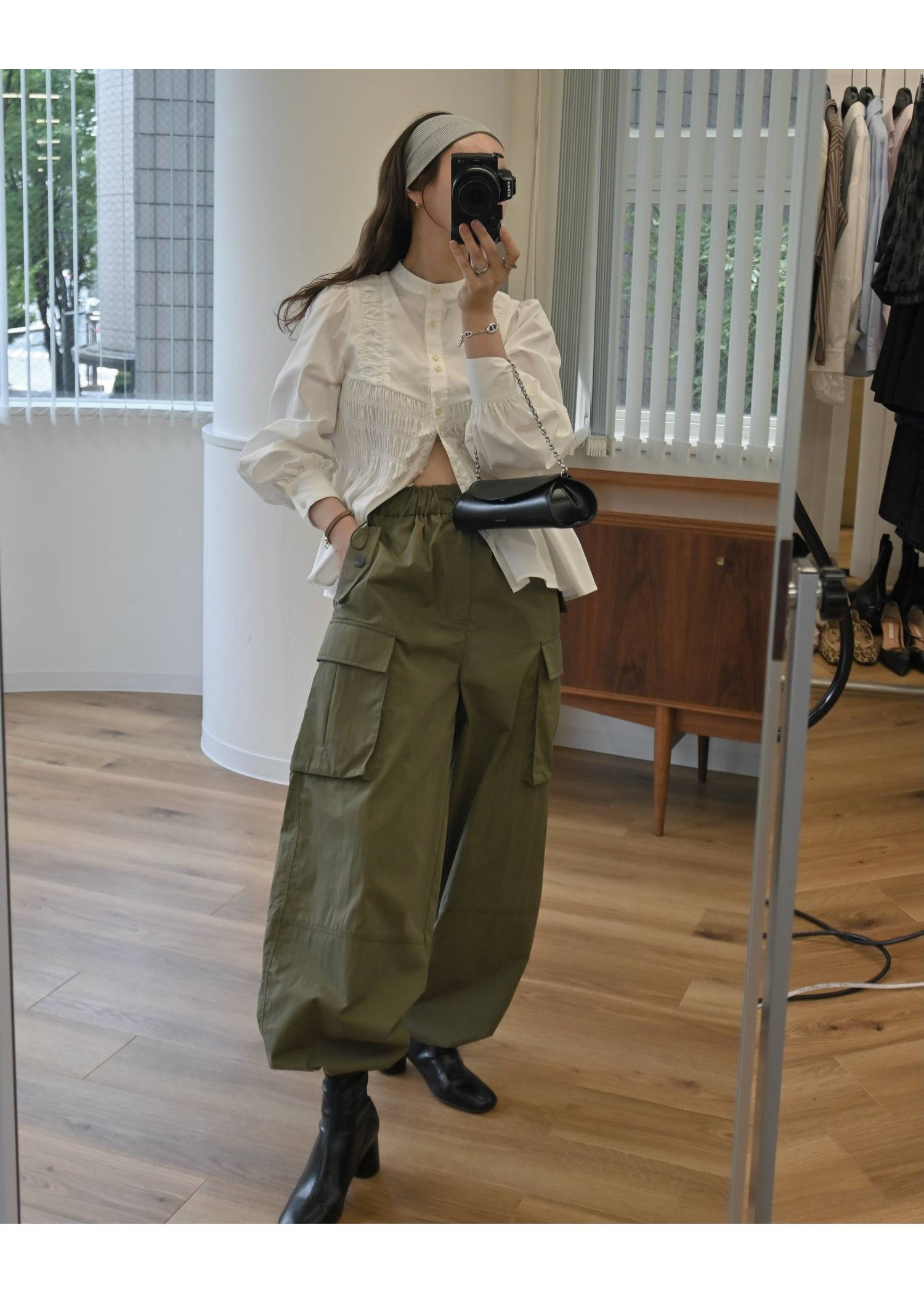 waist drawstring cargo pocket PT