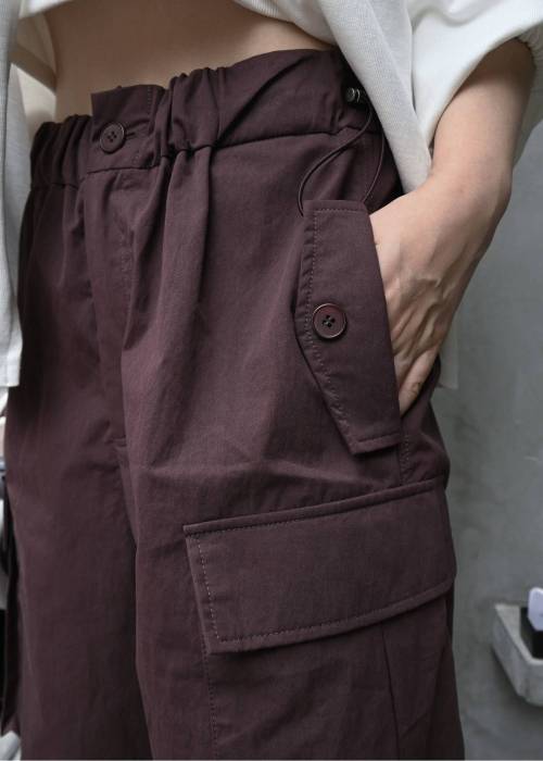 waist drawstring cargo pocket PT