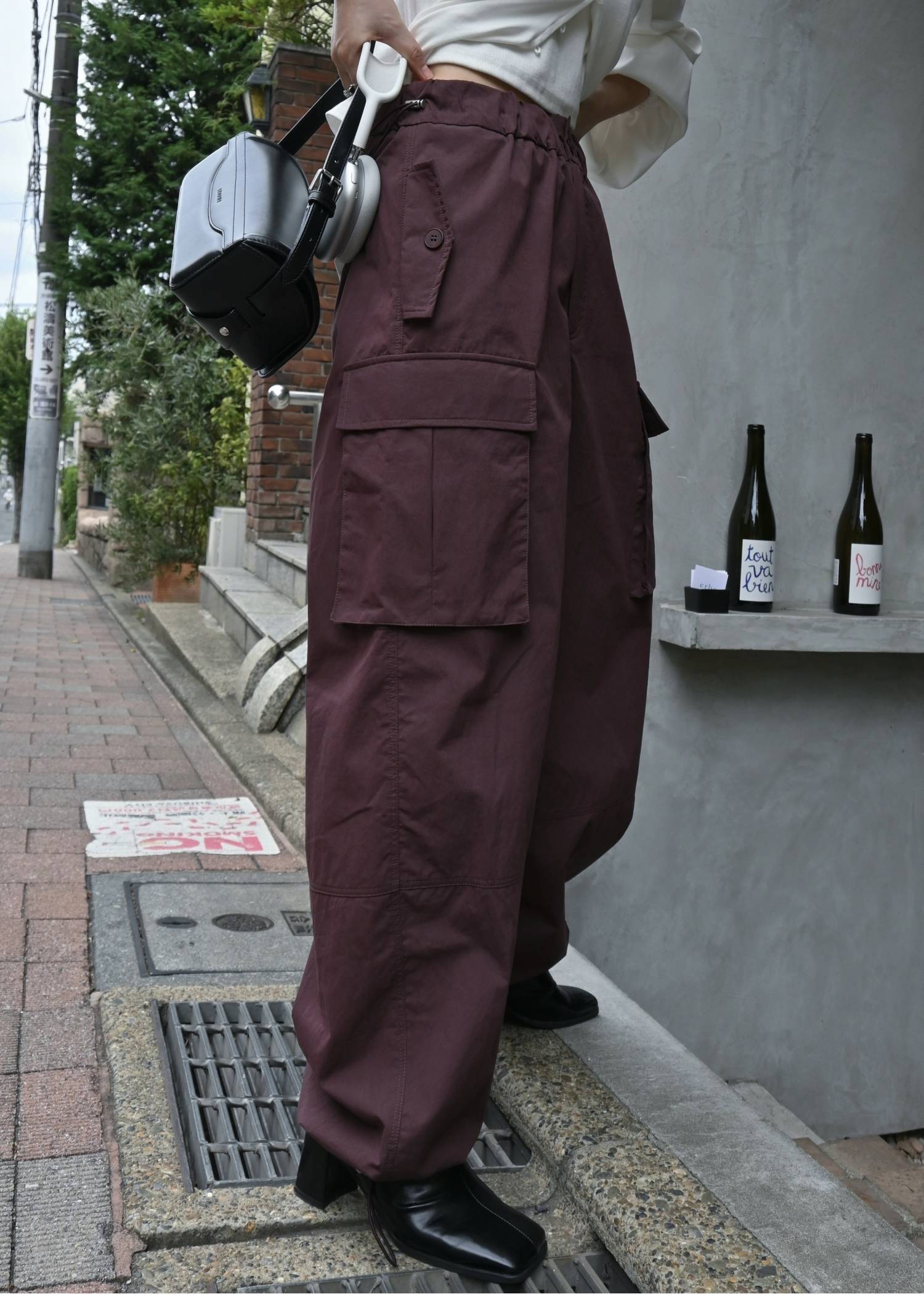 waist drawstring cargo pocket PT
