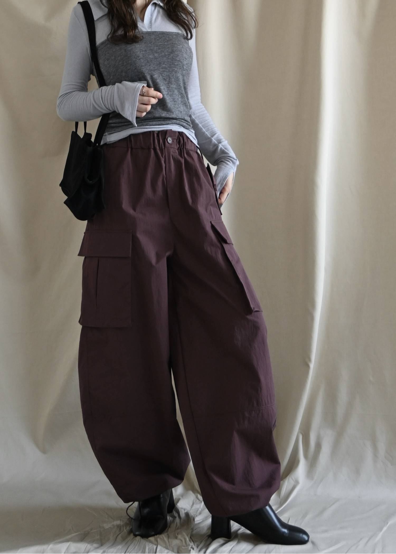 waist drawstring cargo pocket PT