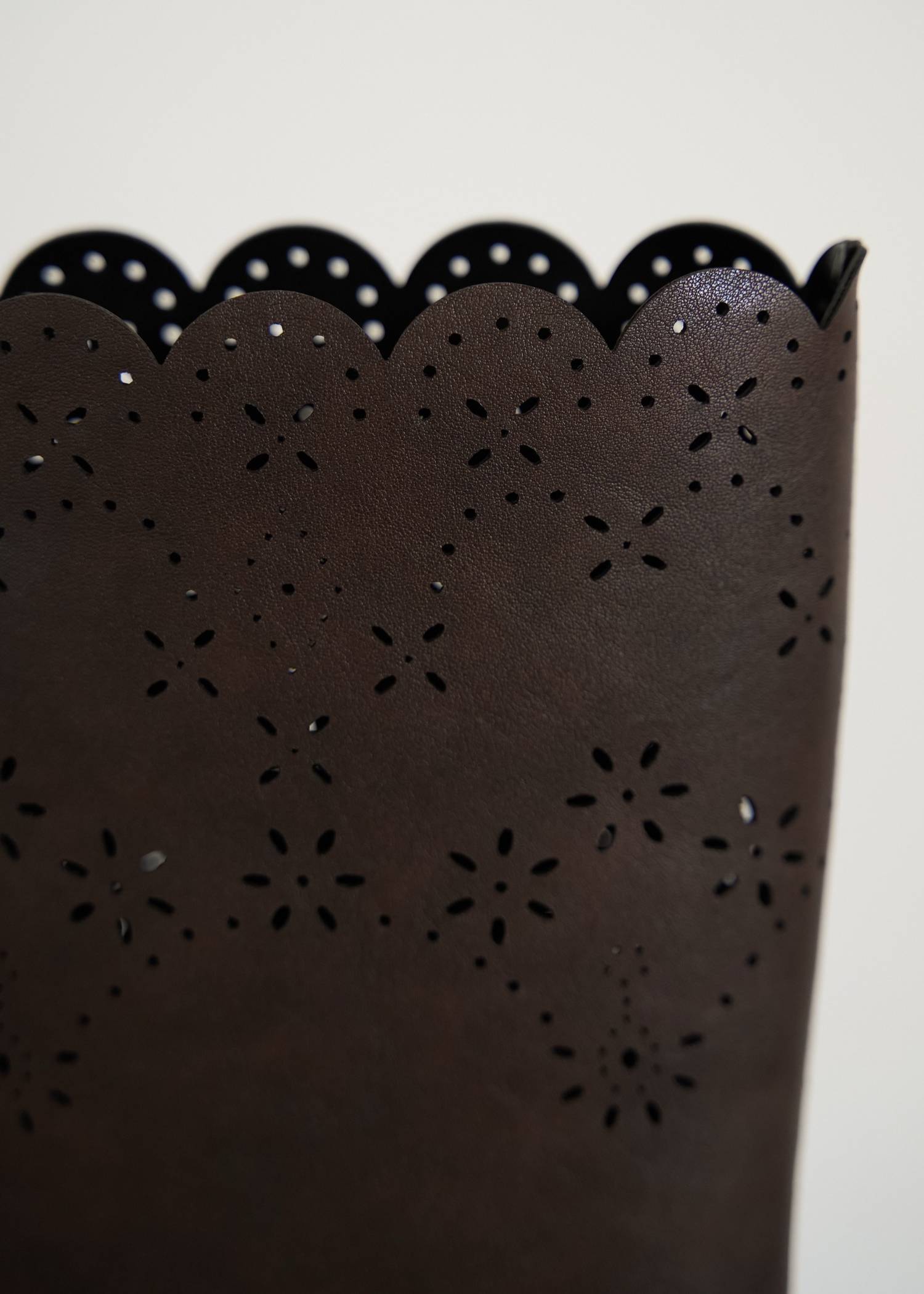 punching scallop design boots