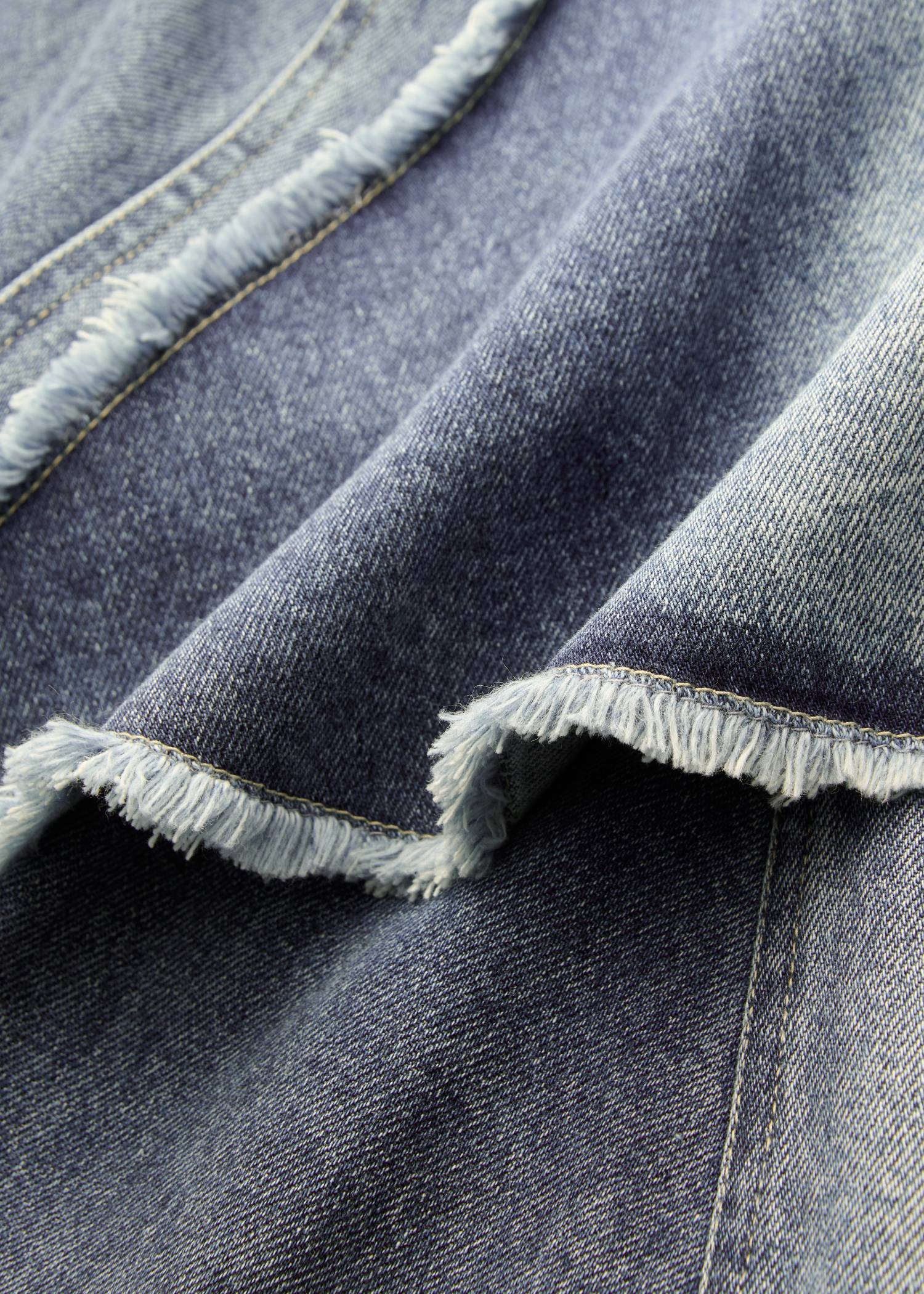 random tiered frill denim SK