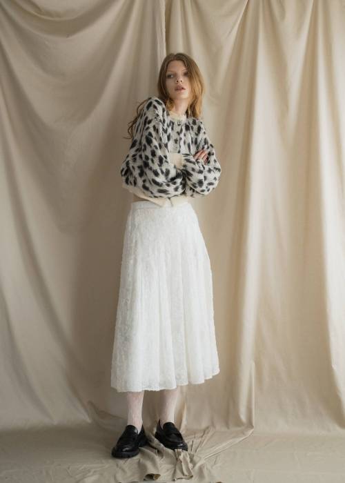 sheer lace pleats medium SK