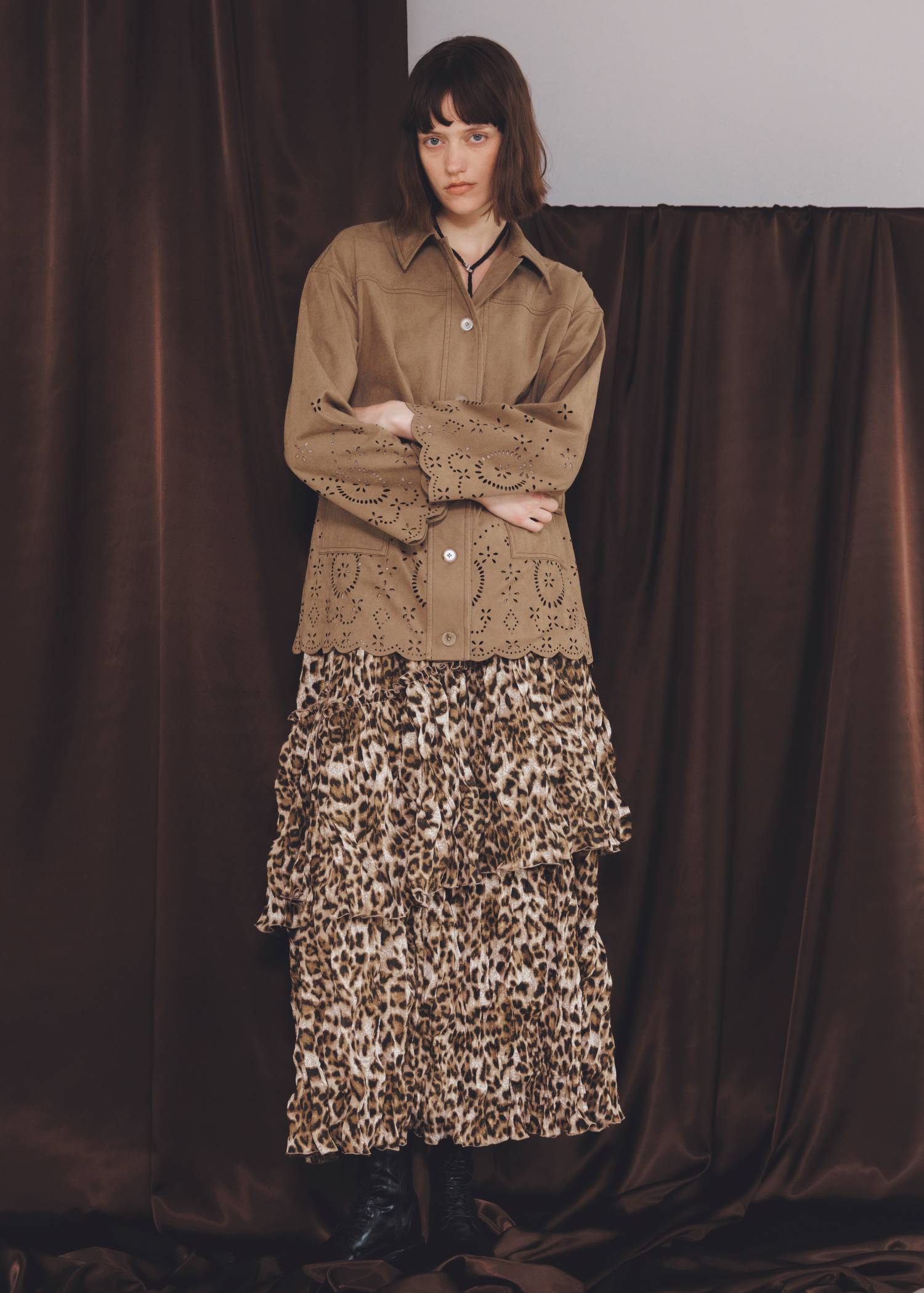 random tiered crinkle maxi SK