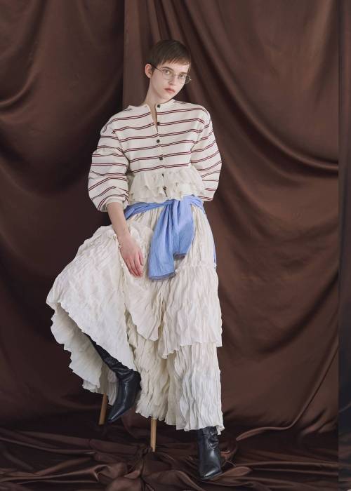 random tiered crinkle maxi SK