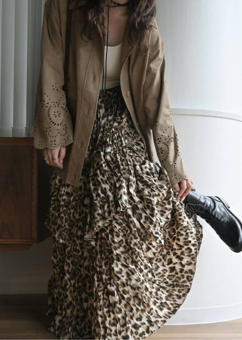 random tiered crinkle maxi SK