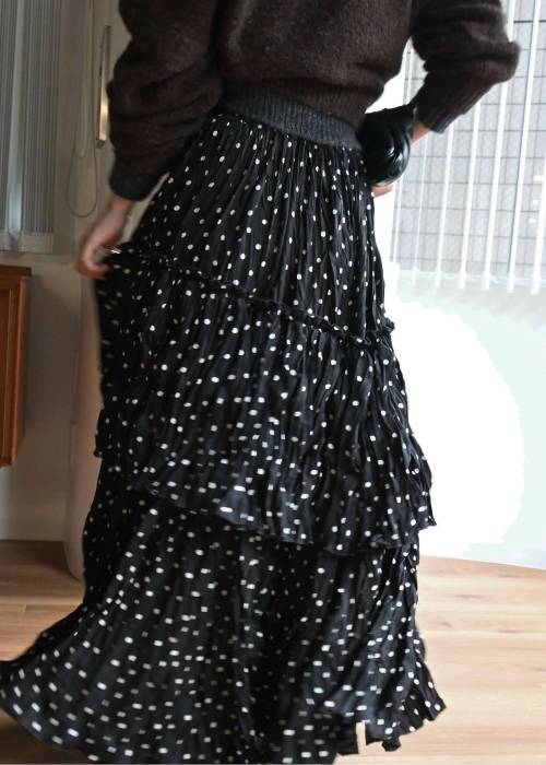 random tiered crinkle maxi SK