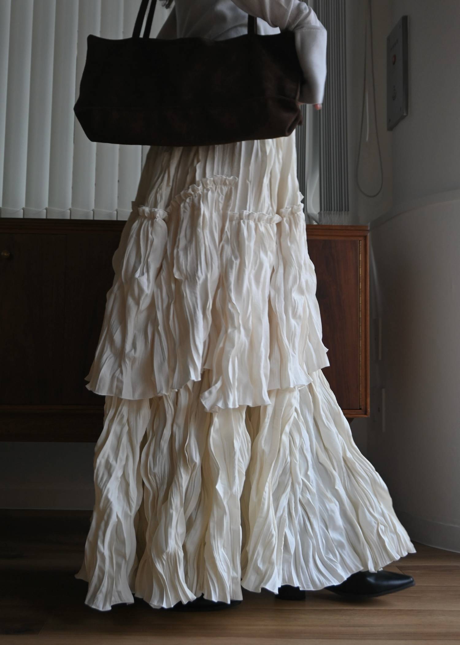 random tiered crinkle maxi SK