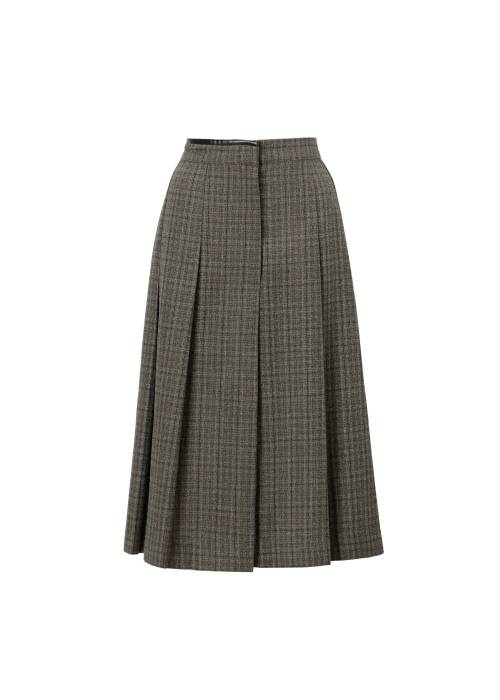 synthetic leather piping pleats check SK