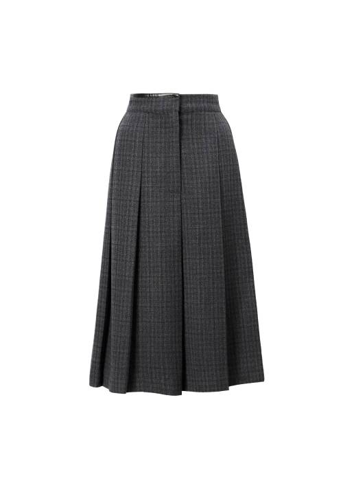 synthetic leather piping pleats check SK