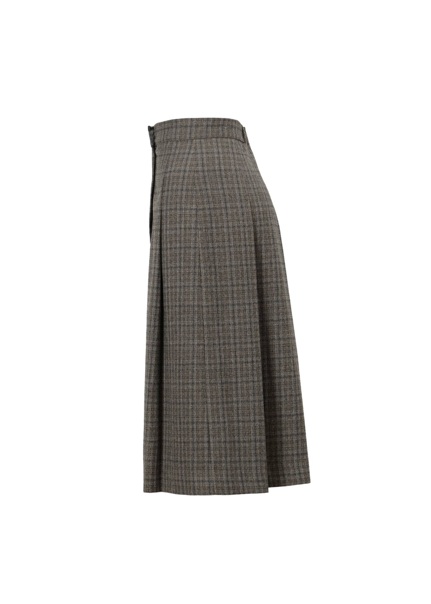 synthetic leather piping pleats check SK