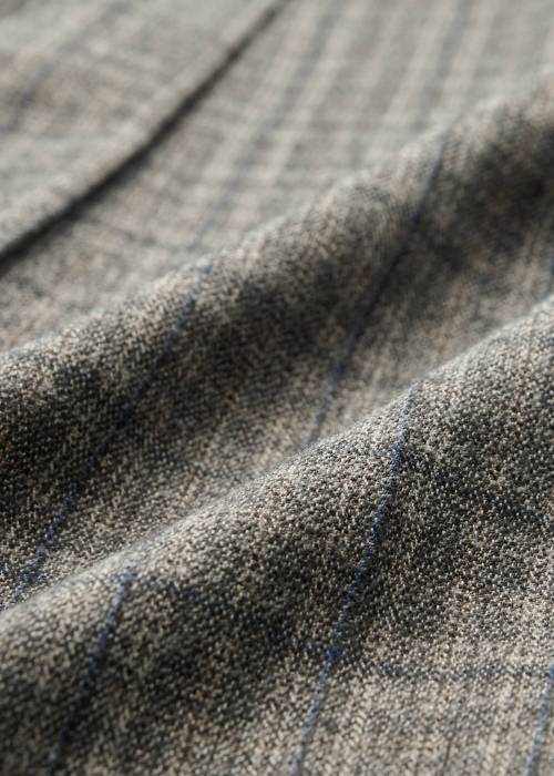 synthetic leather piping pleats check SK